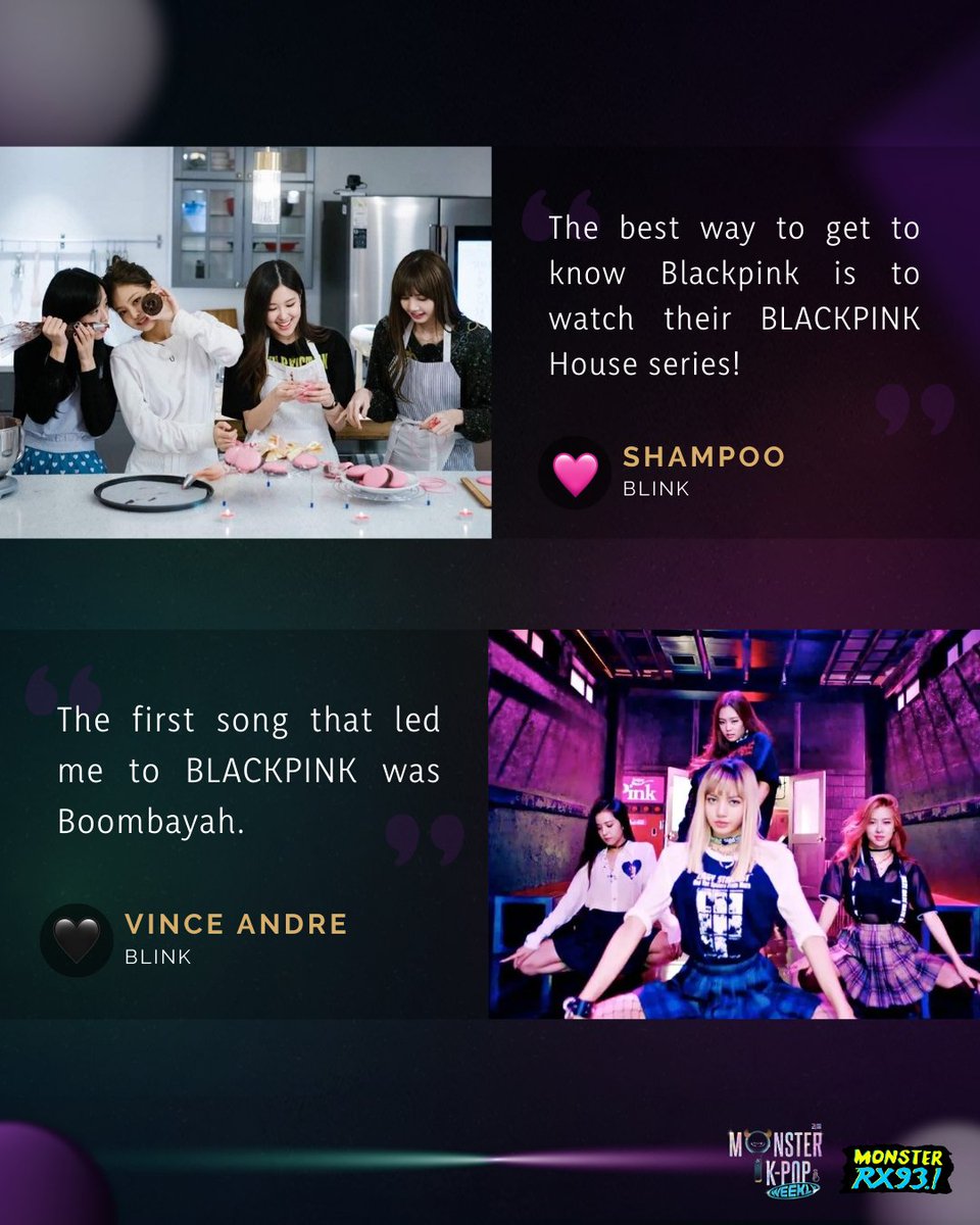 RX931's tweet photo. WAY TOO FINE EVERY TIME! ✨

#BLACKPINK dropped and popped it with their latest comeback that had us dancin' around 🖤🩷

Thank you every #BLINK for jumping around with us last week on #RandomFandom 💕  Who should we feature next? 🎧 #RX931 #IAmAMonster https://t.co/oxkqjcc023