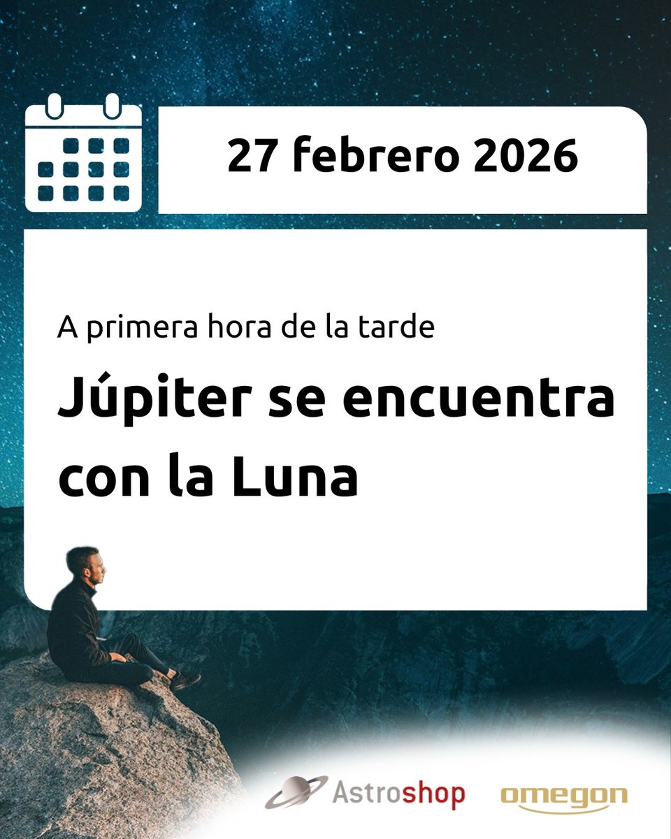 A finales de mes, la Luna 🌔 y Júpiter 🟠 vuelven a encontrarse, esta vez bien altos en la constelación de Géminis.

👉 Todos los eventos astronómicos: astroshop.es/blog/?p=59939

#Astroshop #Omegon #Astronomia #Astrofotos #Luna #Jupiter