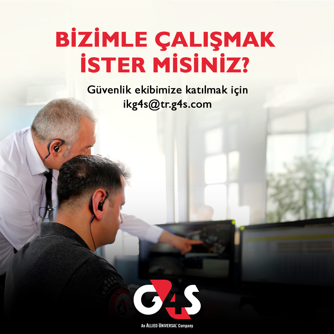 Dünyanın en büyük entegre güvenlik hizmetlerini veren firmada geleceğe var mısın? 

Güvenlik ekibimize katılmak için ikg4s@tr.g4s.com