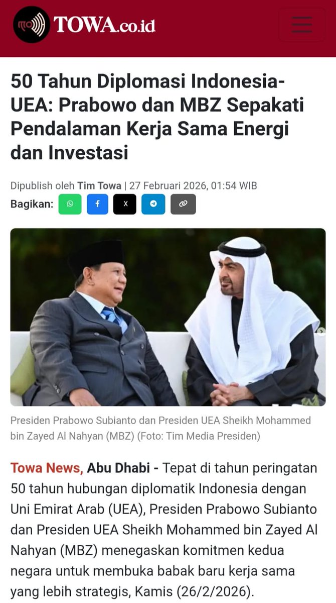 Jembatan persahabatan antarnegara ditegakkan dengan kesadaran penuh, karena menentukan trajektori perekonomian, stabilitas keamanan, dan kemakmuran warga di dalam negeri.

Perkuat Persahabatan Global