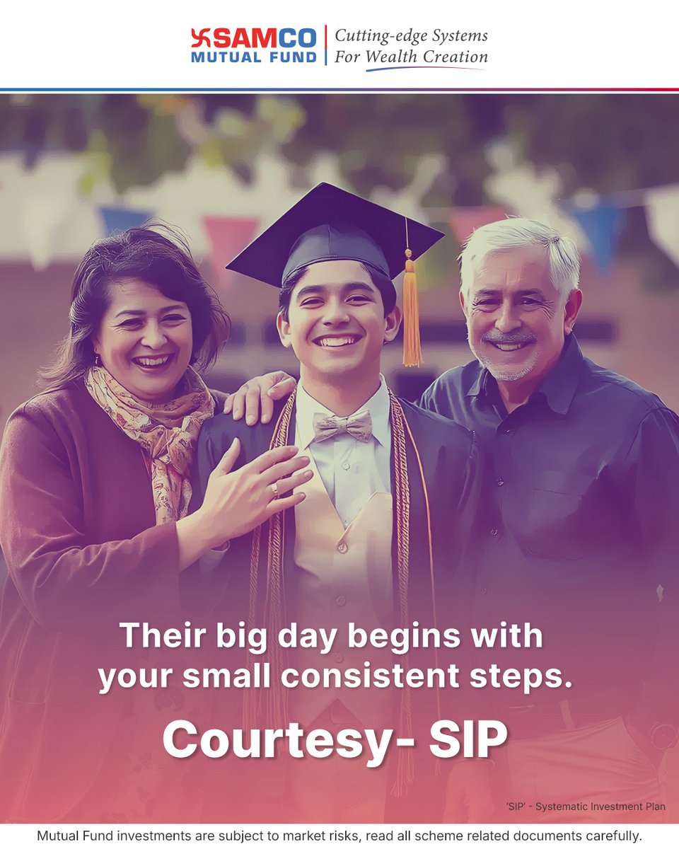 Samcomutualfund's tweet image. Investing isn’t just about saving - it’s about helping in nurturing the future.

Start modestly, aim to invest regularly, and watch your SIPs steadily support the dreams your children hope to achieve.

#SamcoMutualfund #GrowWithSamco #SIP
