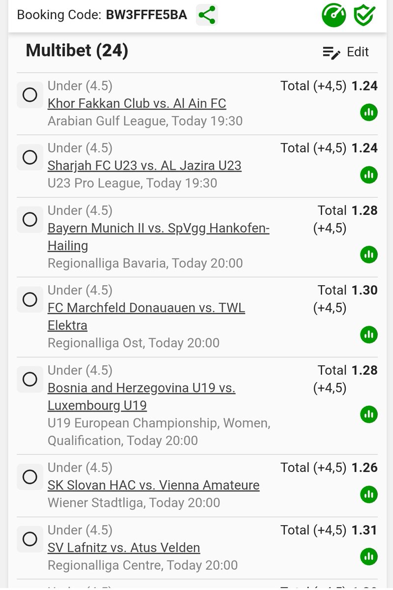booming_sports's tweet photo. 🔐 Under 4.5 Goals
💰 Total Odds: 334
🎟 Betway Code: BW3FFFE5BA

📸 See slip below https://t.co/6KUVRrgOW9