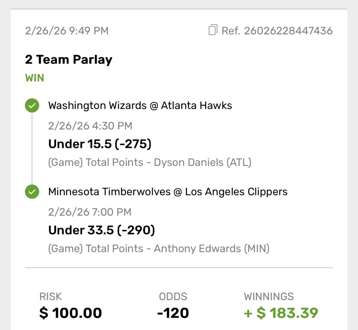 SalvoBets's tweet image. VIP Recap

✅Marcus Smart Over 11.5 PRA 
✅Daniels/Edwards Parlay
❌Kelal Ware Over 7.5 Rebounds 

Nice profitable 2-1 VIP day, Ware gets us the sweep if he gets minutes

33% OFF 🚨⬇️
whop.com/salvobets/salv…