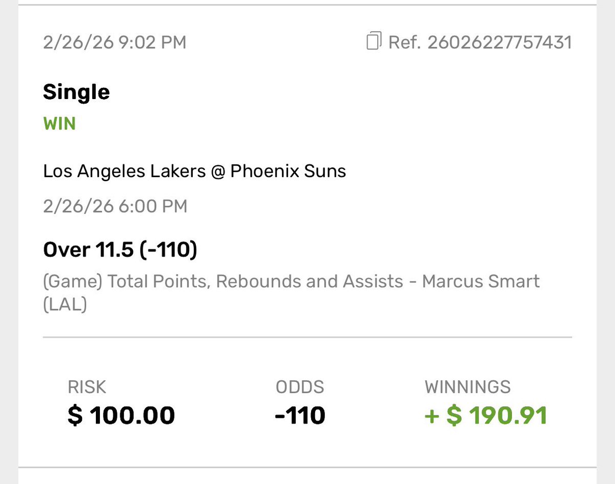 SalvoBets's tweet image. VIP Recap

✅Marcus Smart Over 11.5 PRA 
✅Daniels/Edwards Parlay
❌Kelal Ware Over 7.5 Rebounds 

Nice profitable 2-1 VIP day, Ware gets us the sweep if he gets minutes

33% OFF 🚨⬇️
whop.com/salvobets/salv…