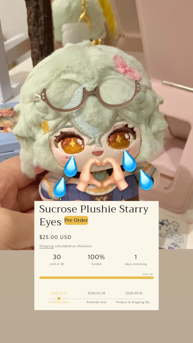 dayxou 🥝 sucrose plushie! 📌 tweet media