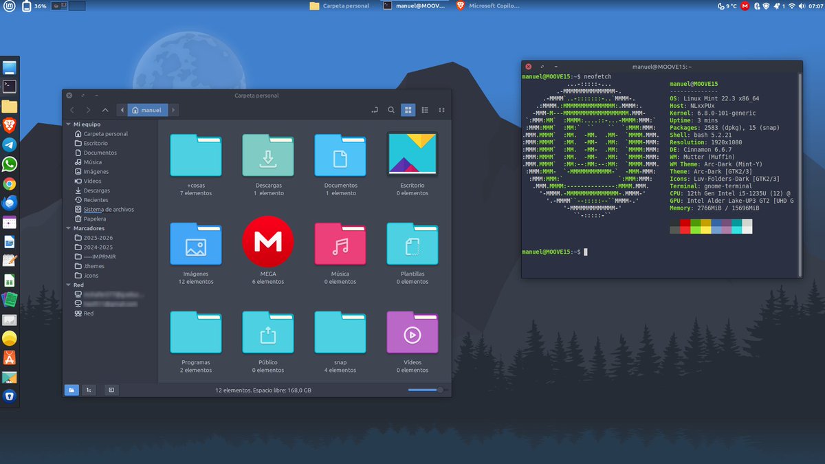 max3wer's tweet image. Les deseo que tengan un feliz y tranquilo #ViernesDeEscritorio #LinuxMint #Cinnamon #GNU/Linux #VantPC