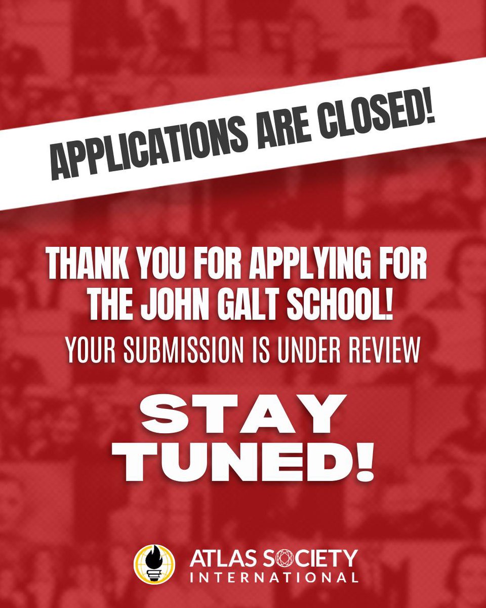 ZimbabweSFL's tweet photo. Applications are closed! Thank you for applying! Your submission is under review. Selected participants will be notified soon. Stay tuned!  #JohnGaltSchool #ThinkForYourself #RationalThinking https://t.co/VTsrMXleA4