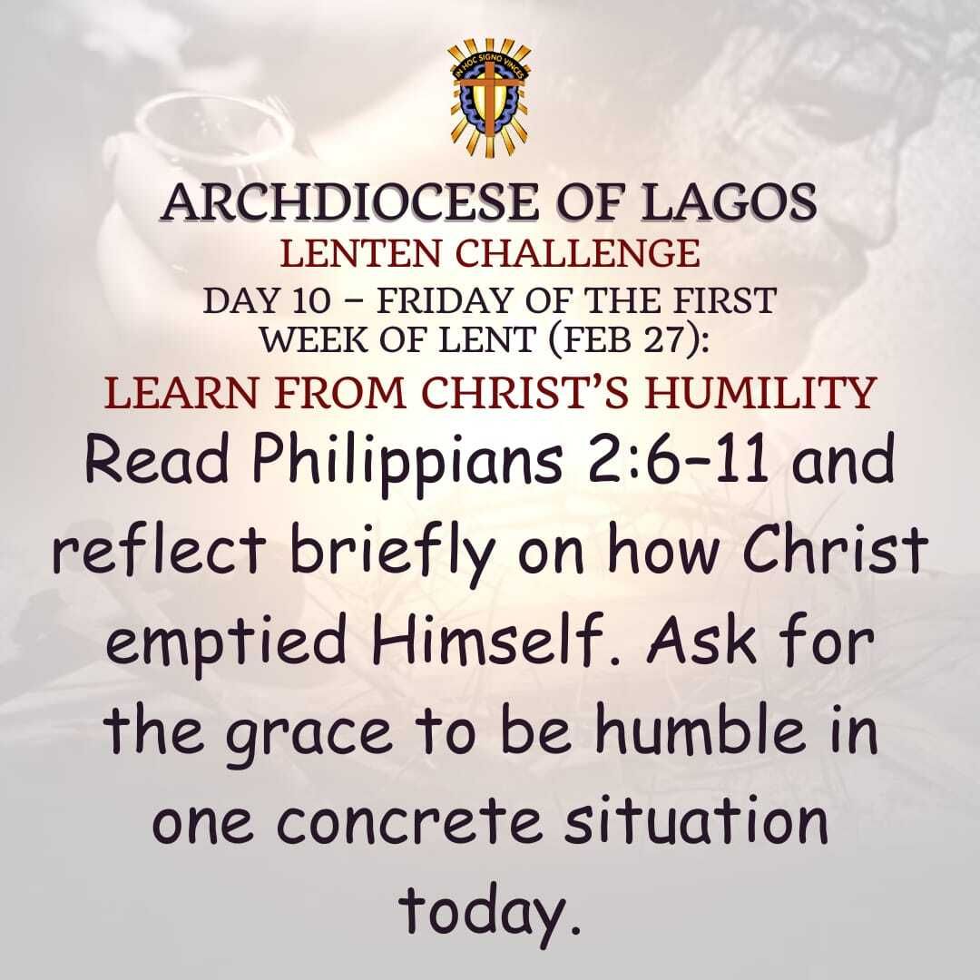 Lag_archdiocese's tweet photo. Lenten challenge https://t.co/3vQfeMyDIA