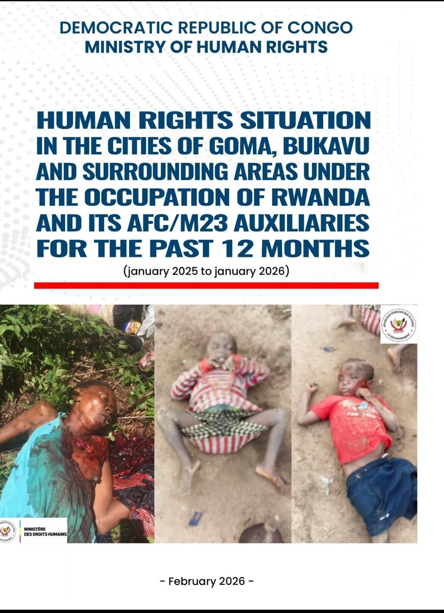 MuyisaChrist07's tweet photo. J'ai accordé une interview à au groupe de presse @digitalcongotv1 sur le rapport 2026 du ministère des @droitshumainscd par rapport à la situations des humains dans les zones sous occupation de la rébellion de l'AFC M23, 

Merci beaucoup de nous avoir associés à cette interview qui porte sur le rapport publié par le ministère des droits humains concernant les massacres et les graves violations des droits humains dans les zones sous occupation du M23.

Il est important de rappeler qu’à la chute de la ville de Goma, plus de 3 000 personnes avaient déjà été tuées par armes, aujourd’hui, les bilans continuent malheureusement de s’alourdir.

Au-delà des chiffres, nous assistons à des violations massives et systématiques des droits humains que l’on peut qualifier de crimes de guerre, de crimes contre l’humanité et d'actes de terroriste. 
Parmi les faits documentés :
- Des assassinats ciblés, touchant des opérateurs économiques, des journalistes, des activistes, des défenseurs des droits humains et des acteurs de la société civile ainsi que des artistes;
- Des massacres de masse des populations civiles,
- Des mutilations,
- Des viols et violences sexuelles systématiques sur les femmes et jeunes filles,
- Des recrutements forces des jeunes dans la rébellion, 
- Des pillages et destructions de biens,
- Des tracasseries fiscales .

Selon les rapports des Nations Unies, plus de 6,5 millions de personnes ont été déplacées de leurs milieux d’origine fuyant les exactions des mouvements rebelles et groupes armés dans les provinces du Nord-Kivu, Sud-Kivu et Ituri.

Certaines personnes vivent actuellement dans des camps de déplacés internes, d’autres ont trouvé refuge dans des pays voisins comme le Burundi et l’Ouganda.
D’autres encore ont fui vers des villes comme Beni, Kinshasa et différentes provinces du pays.

Face à cette situation, nous recommandons :
1. À la communauté internationale et au gouvernement congolais de mettre en place des équipes d’enquête indépendantes et crédibles,
2. D’identifier les auteurs, co-auteurs et commanditaires de ces violations graves,
3. De veiller à ce que les accords en cours ne deviennent pas une vitrine d’impunité.

La paix ne peut pas se construire sur l’oubli des victimes. Si les accords consacrent l’impunité, nous devons nous interroger : où seront les victimes, comment vont-elles se comporter face à leurs bourreaux gracieux et amnistiés ? Comment la justice accomplira-t-elle son rôle ?

Nous saluons et encourageons le travail de monitoring et de documentation réalisé par le ministère dans les zones occupées mais cela devrait être élargie même dans les parties contrôlées par le gouvernement. 
Ce travail est essentiel pour renforcer le plaidoyer et le lobbying au niveau international, afin que les responsables de ces crimes soient traduits devant les juridictions nationales ou internationales compétentes.

Enfin, nous appelons nos compatriotes et les organisations citoyennes vivant dans les zones sous occupation à continuer de documenter et de transmettre les informations de manière sécurisée pour constituer des dossiers solides afin que les responsables des crimes de guerre et des crimes contre l’humanité répondent de leurs actes devant la justice.

Cette démarche démarche rejoint le combat des organisations de la société civile congolaise  notamment @C_A_Y_P @Genocost
qui lutte depuis plus de 10ans pour réclamer la reconnaissance nationale et internationale du Génocide congolais.

La justice transitionnelle privilège la vérité, la réparation et la réconciliation pour les victimes et la communauté, c'est l'une des solutions durables pour notre pays.

@SamuelMbemba4 
@hrw 
@radiookapi @MONUSCO