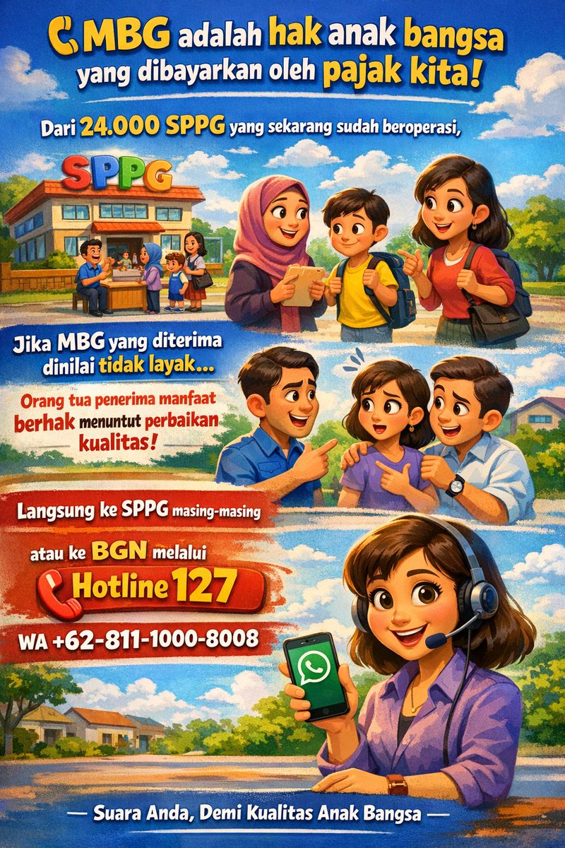 HoediesMuh2's tweet photo. Silahkan jika ingin protes tentang MBG yang diterima oleh keluarga kalian.

(Note: Aduan pasti diterima, tetapi apakah akan ditindaklanjuti atau tidak, masih jadi misteri)

#pojokinsight_news
#MBG
#mbgjelek
#sppg https://t.co/R5JwG8gmsz