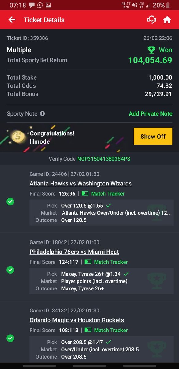 Ftpunter's tweet photo. Boom 💥 
Congratulations 🎉👏 sorry I couldn't post the game here but I posted it on sporty comments.. many played it and it paid well ... More to come today ... https://t.co/yaFSWoArU2