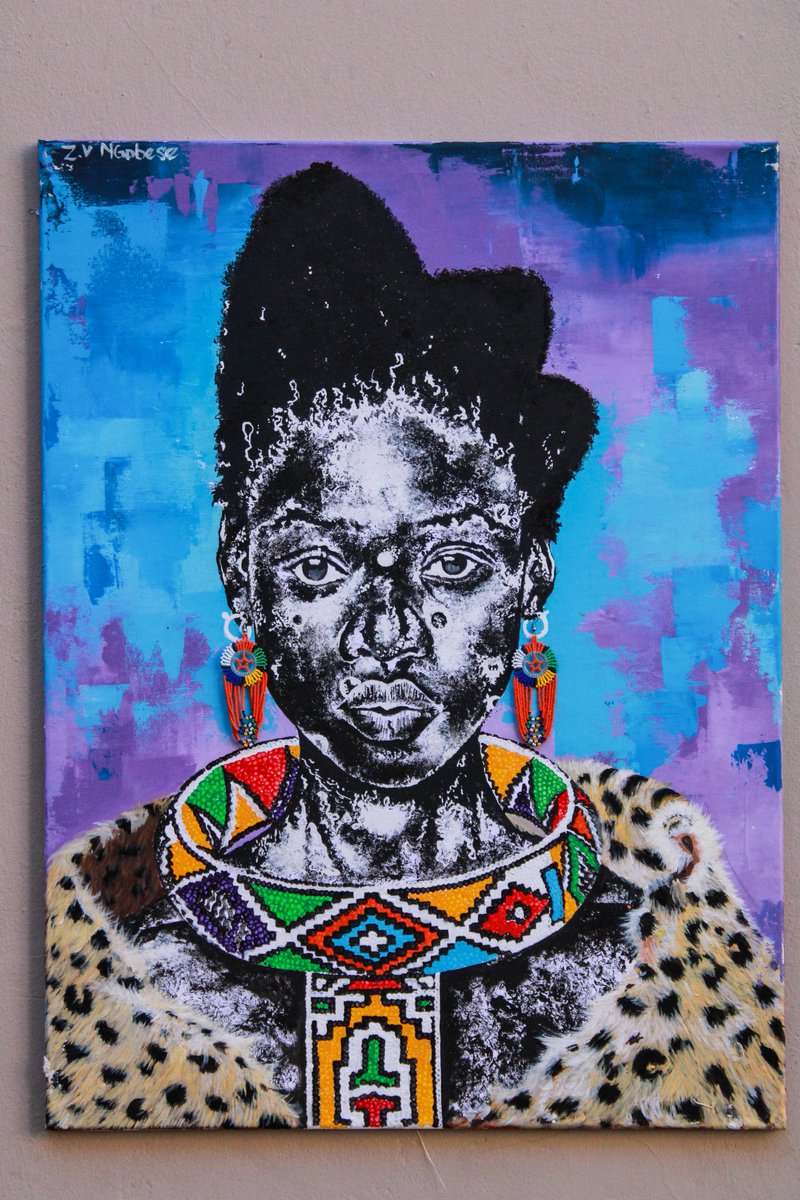 Zinhle_Artist's tweet image. Hi
I am an artist based in Johannesburg,  Vosloorus.  Can you please support my hustling 
Title: Vibrant Heritage 
Size: 60 x 80 cm
Medium: Acrylic on canvas 
Year 2026

#art #visualartist #portraitpainting #Acryliconcanvas #ReneRichards
#Phahlane #Malawi #JuliusMalema