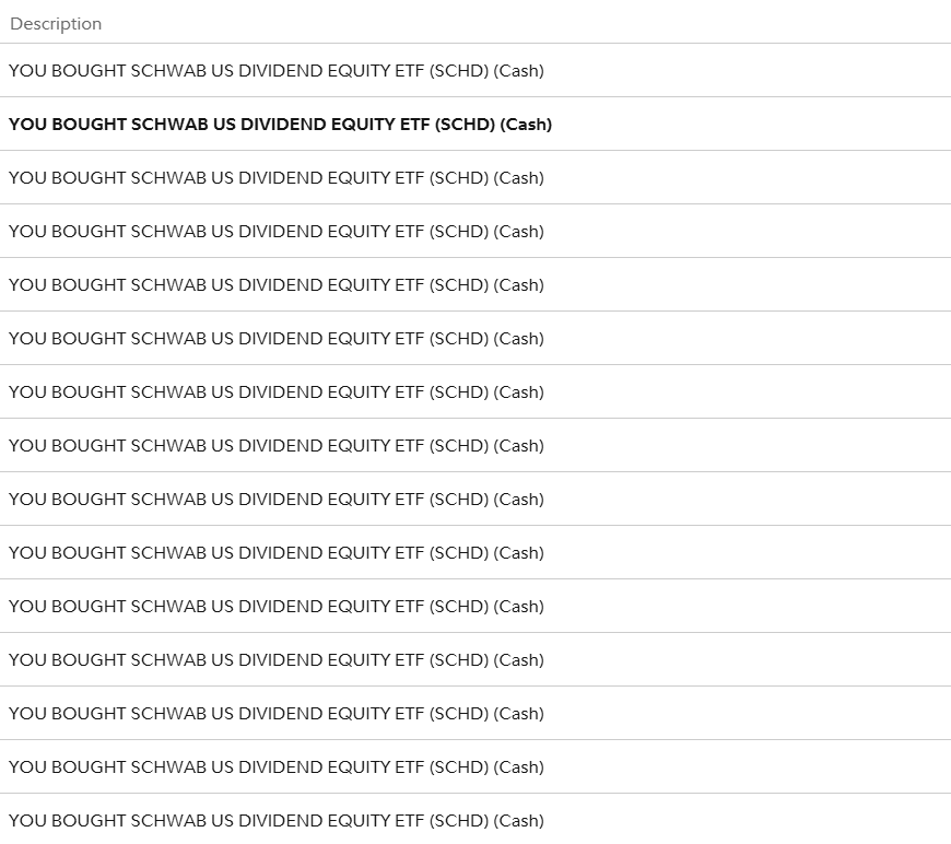 Auto-buy $SCHD every day

Repeat for years! 🔁

Retire with more dividend income than you’ll know what to do with 🤑

Do you own $SCHD?