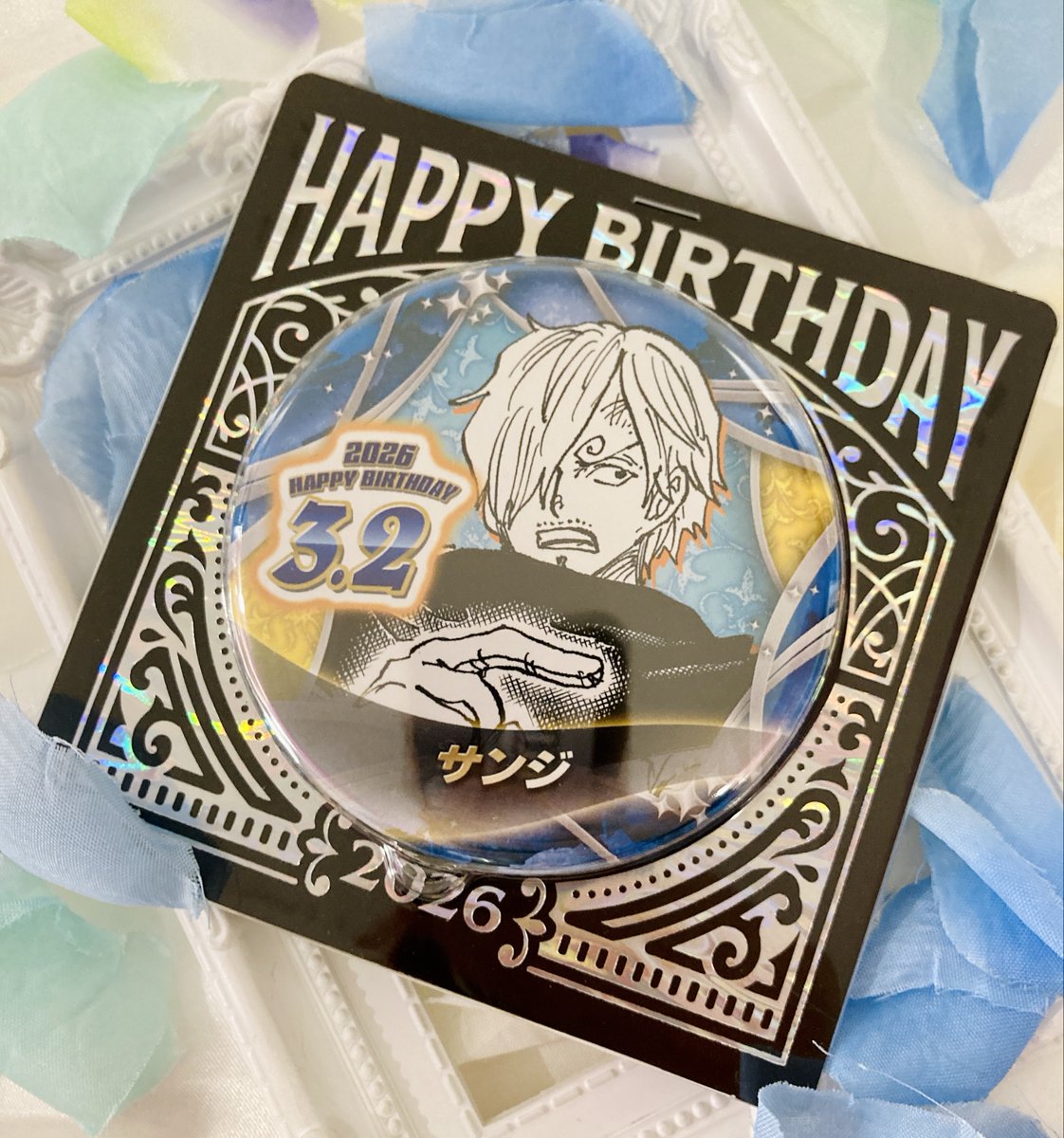 新商品】原画商品 ［サンジ］ バースデイ缶バッジ 550円（税込） 好評