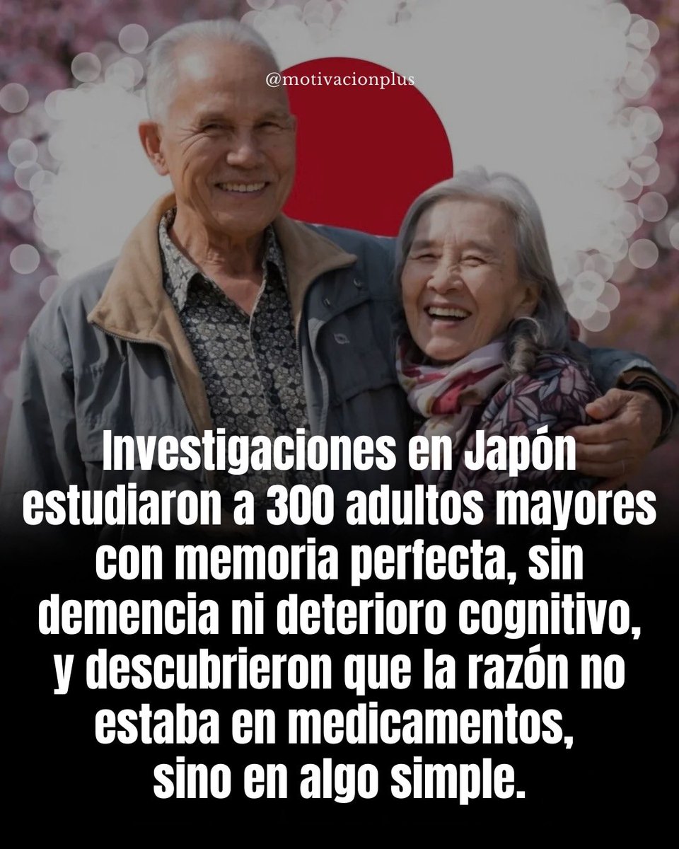Investigaciones en Japón estudiaron a 300 adultos mayores con memoria perfecta, sin demencia ni deterioro cognitivo, y descubrieron que la razón no estaba en medicamentos, sino en algo simple:

-Hilo-