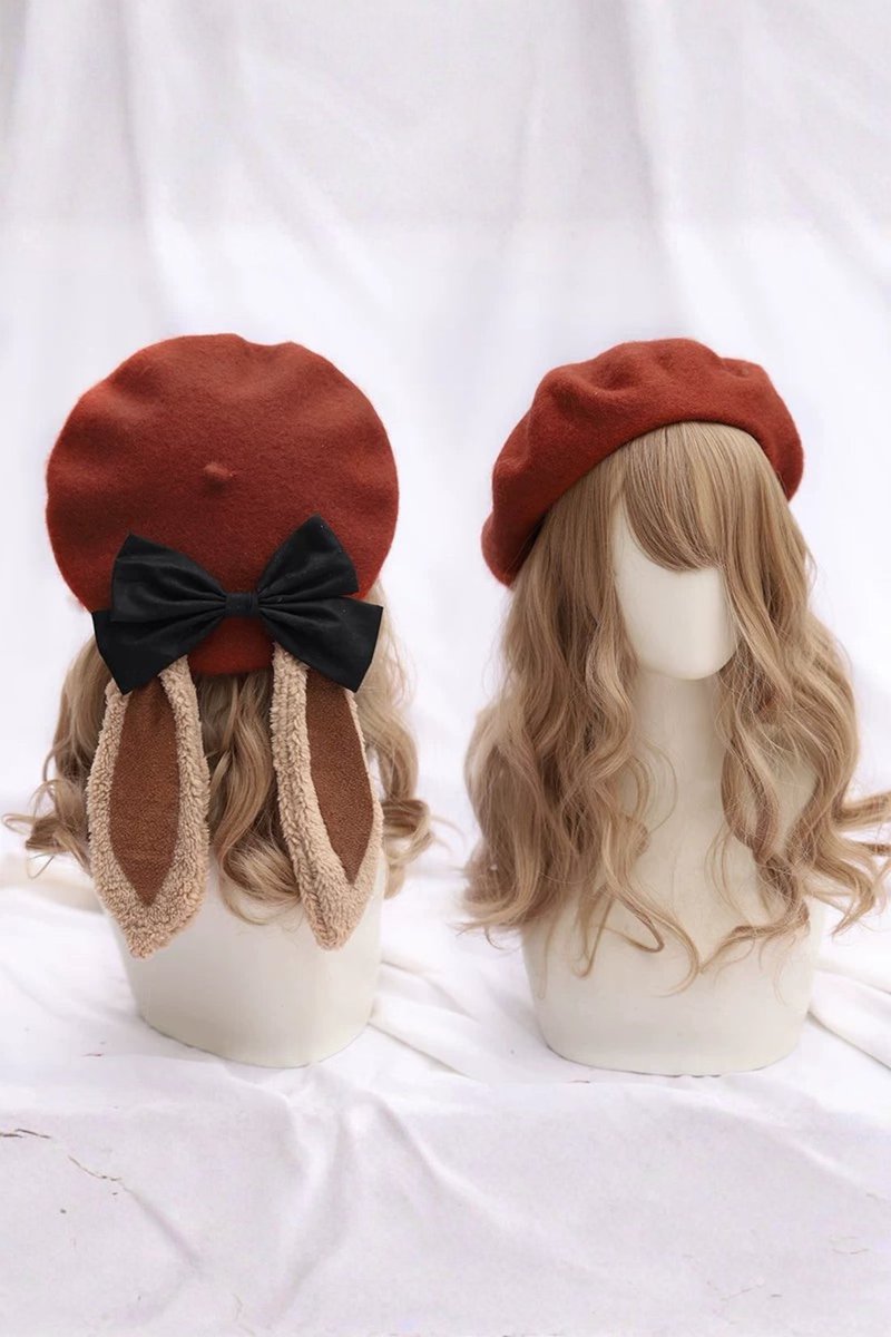 レトロうさぎベレー帽発売開始🐰🤎