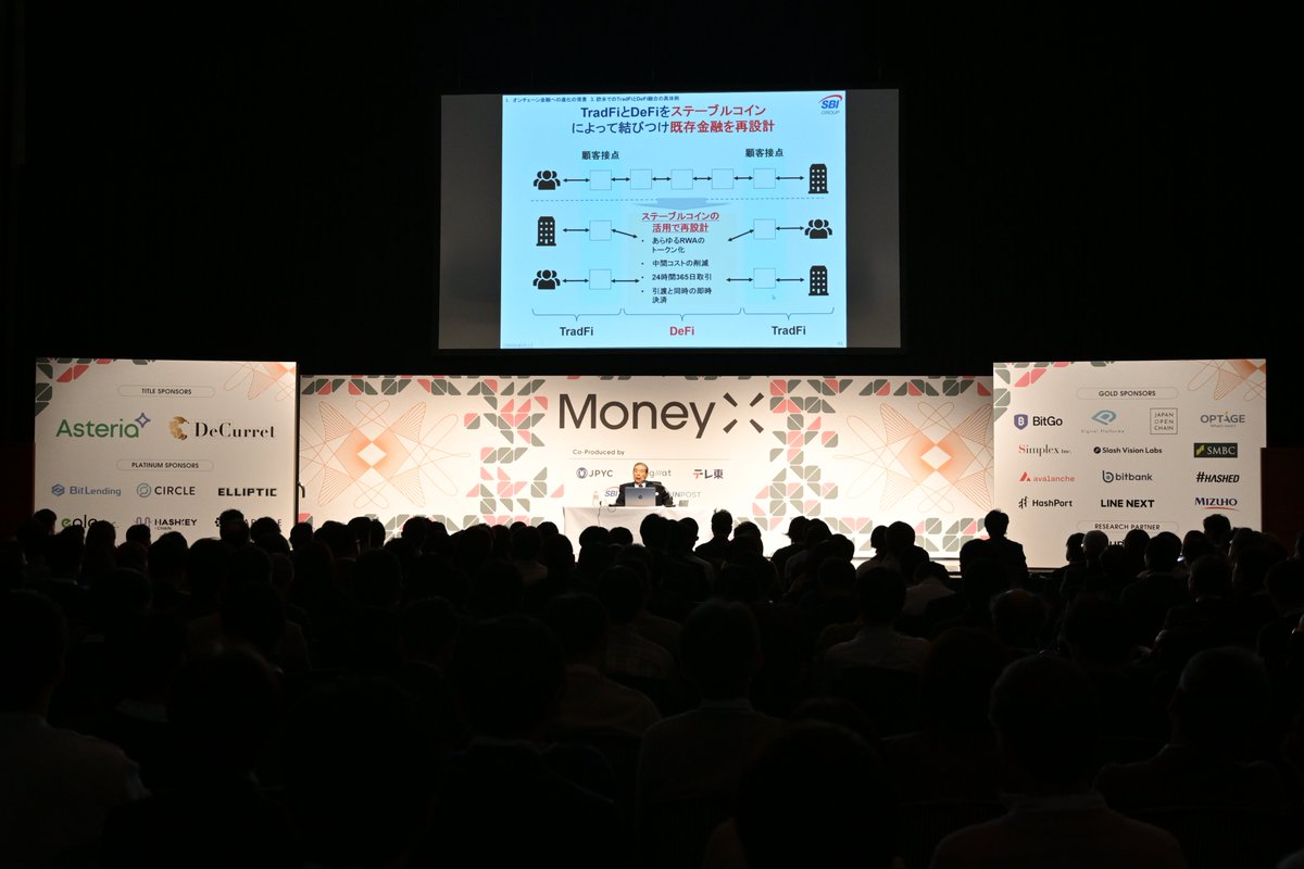 BREAKING：SBI × Startale announce a new yen-denominated stablecoin brand — JPYSC is born.

Japan’s first trust-based yen stablecoin,
targeting launch between April and June.
Keynote — Yoshitaka Kitao
Chairman, President &amp; CEO, SBI Holdings
<a href="/yoshitaka_kitao/">北尾吉孝</a>

#MoneyX2026