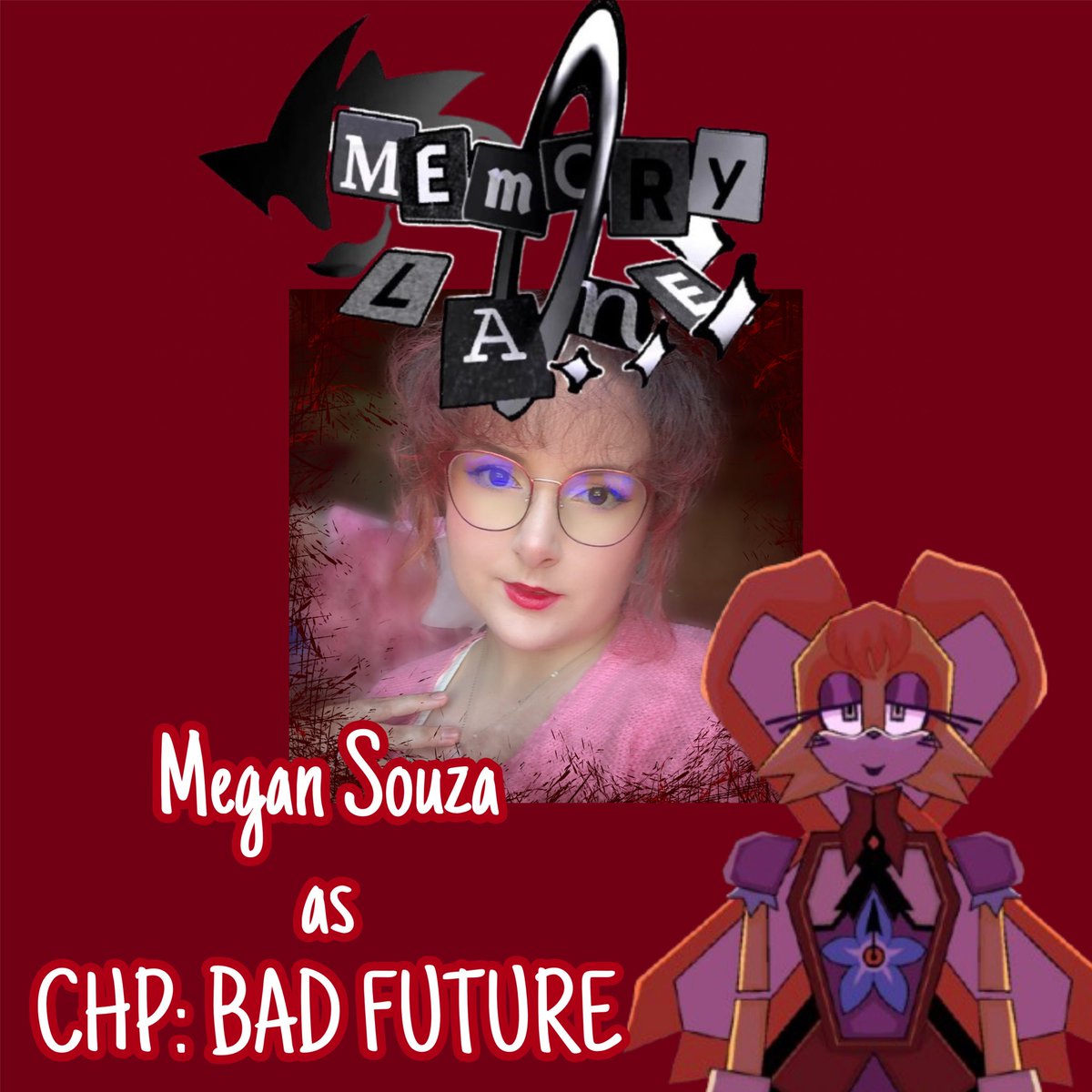 MeganSouzaVA's tweet image. 💜 ROLE ANNOUNCEMENT 💜

I’m SUPER excited to announce that I’m the voice of CHP: BAD FUTURE for Memory Lane! 🥳

Thank you so much to @GawrGuraVirus for having me on board! 🥹🩷

#memorylane #sonicexe