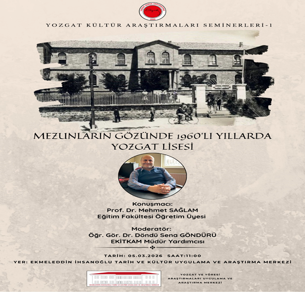 ekitkam68's tweet photo. Merkezimizin düzenlediği Yozgat Kültür Araştırmaları Seminerleri-1 Mezunların Gözünde 1960'lı Yıllarda Yozgat Lisesi programına teşriflerinizi bekleriz. https://t.co/zdbhfozZFD
