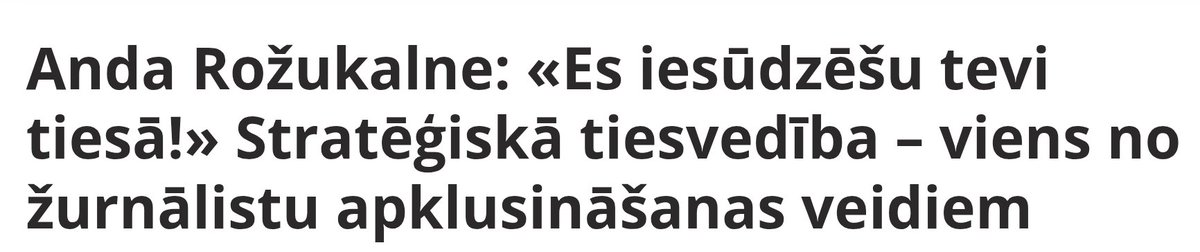 "Stratēģisko tiesvedību pret žurnālistiem" eksperte Anda Rožukalne zaudējusi pati savu stratēģisko tiesvedību pret žurnālistiem. Pilnīgi visās tiesu instancēs.