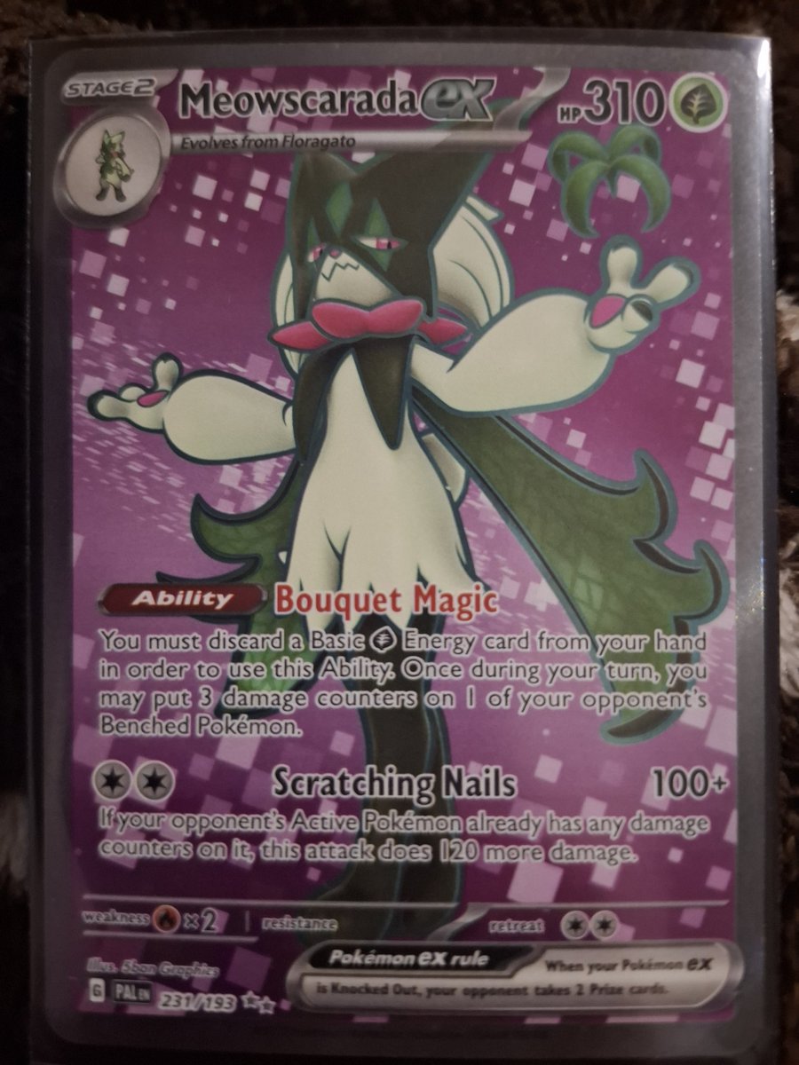 No estoy muy conforme con que utilicen lo de TCG físico en pocket pero esta cartita me gusta mucho 💜🌺

#PokemonTCGPocket