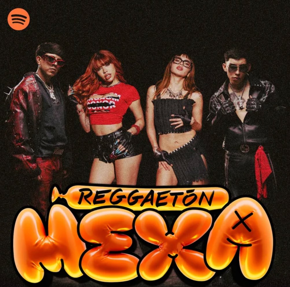 .@YeriMua, #Standly, #OscarMaydon &amp; #Cachirula son portada de la playlist “REGGAETÓN MEXA” (484K) en Spotify + “CHAPARRITA REMIX” se encuentra en la posición #1.