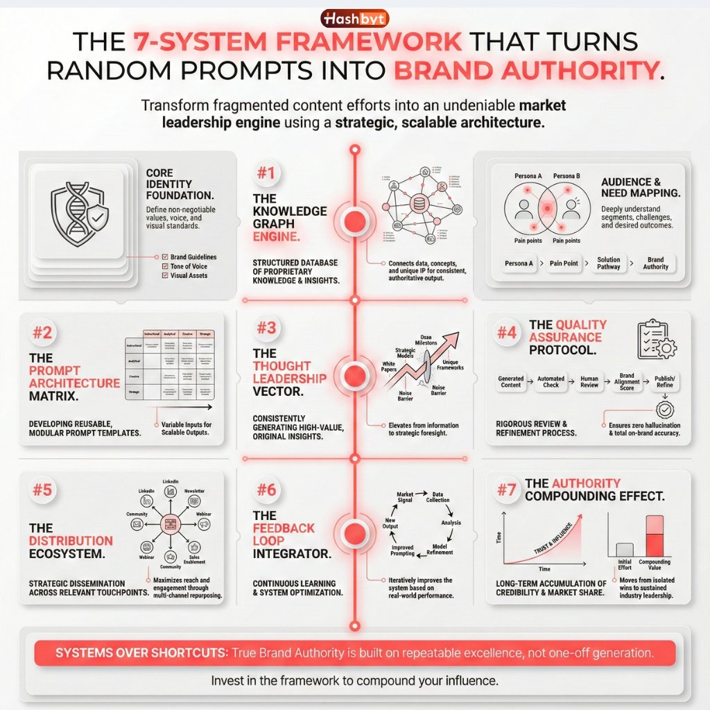 Parth___G's tweet photo. You should be curiosity-driven. Shift from prompts to systems. This 7-part framework turns fragmented content into consistent authority using structured knowledge, quality review, and compounding distribution.
#BrandAuthority #ContentFramework #MarketLeadership #StrategicGrowth https://t.co/L9W6vmqv1E