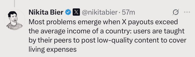 Most creators won’t admit this…

When platform money becomes survival money, 
content quality quietly collapses.

Not because people are untalented.

Because pressure rewires priorities.

When rent depends on impressions, 
you stop building leverage 
and start chasing reactions.