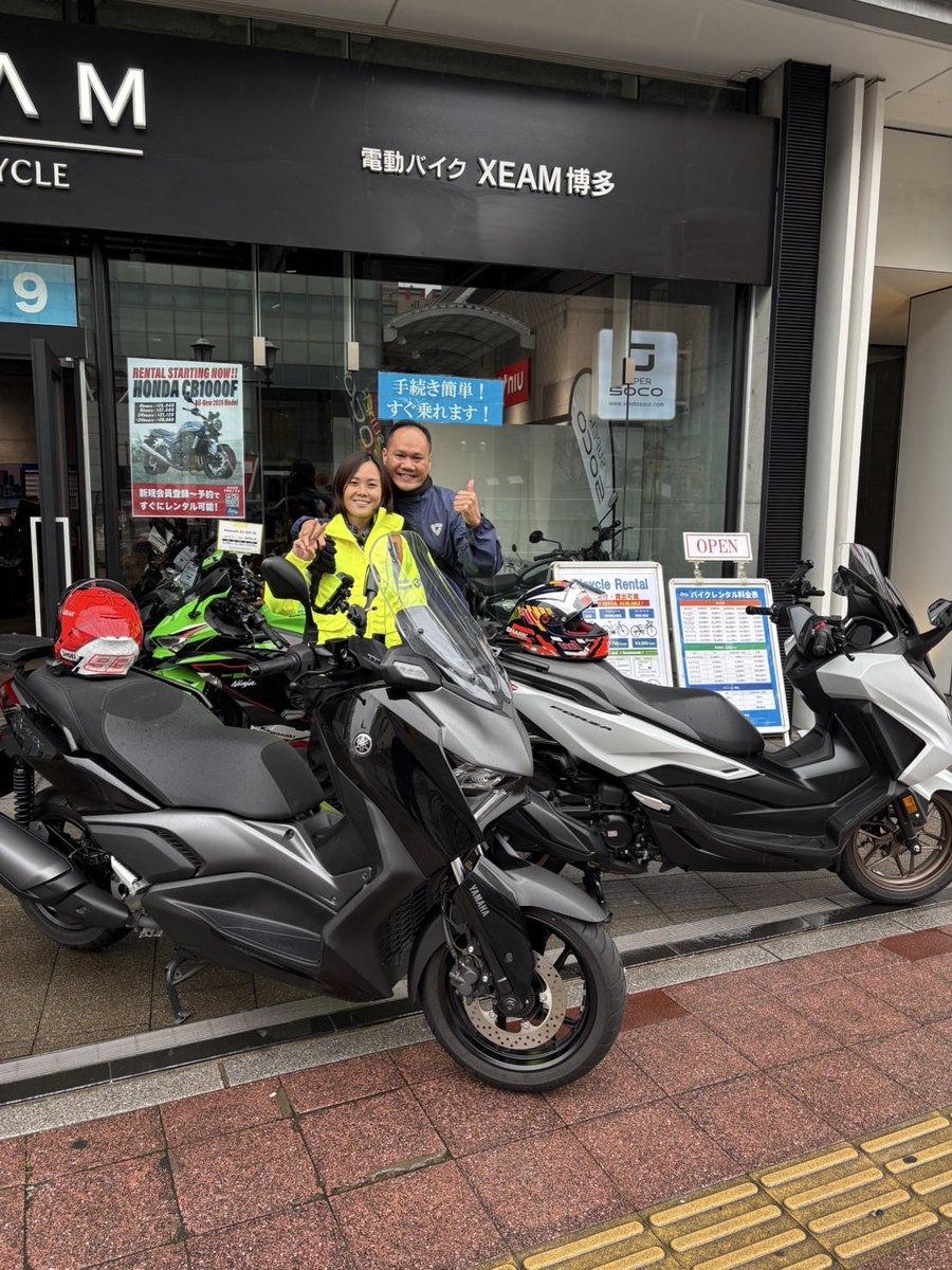 XMAX & FORZA シンガポール🇸🇬からご夫婦で来店❤️ とても身軽ですが