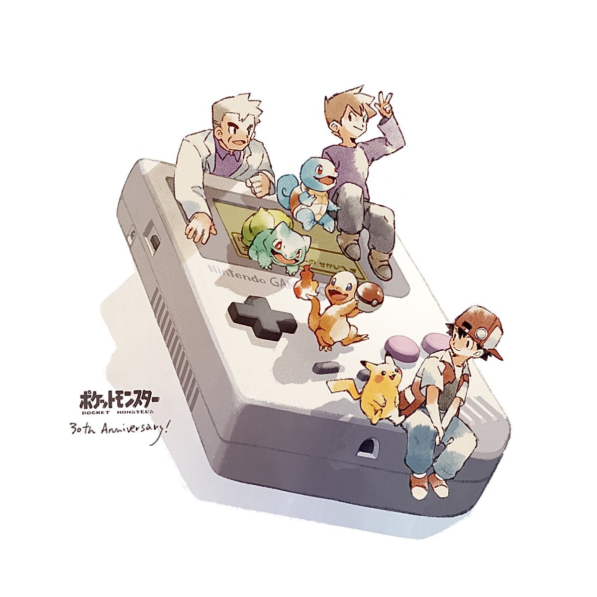 ╭━━━━━━━━━━━━━━━━━━╮
　はじめまして！
　ポケット　モンスターの　せかいへ　▼
╰━━━━━━━━━━━━━━━━━━╯

#ポケモン30周年