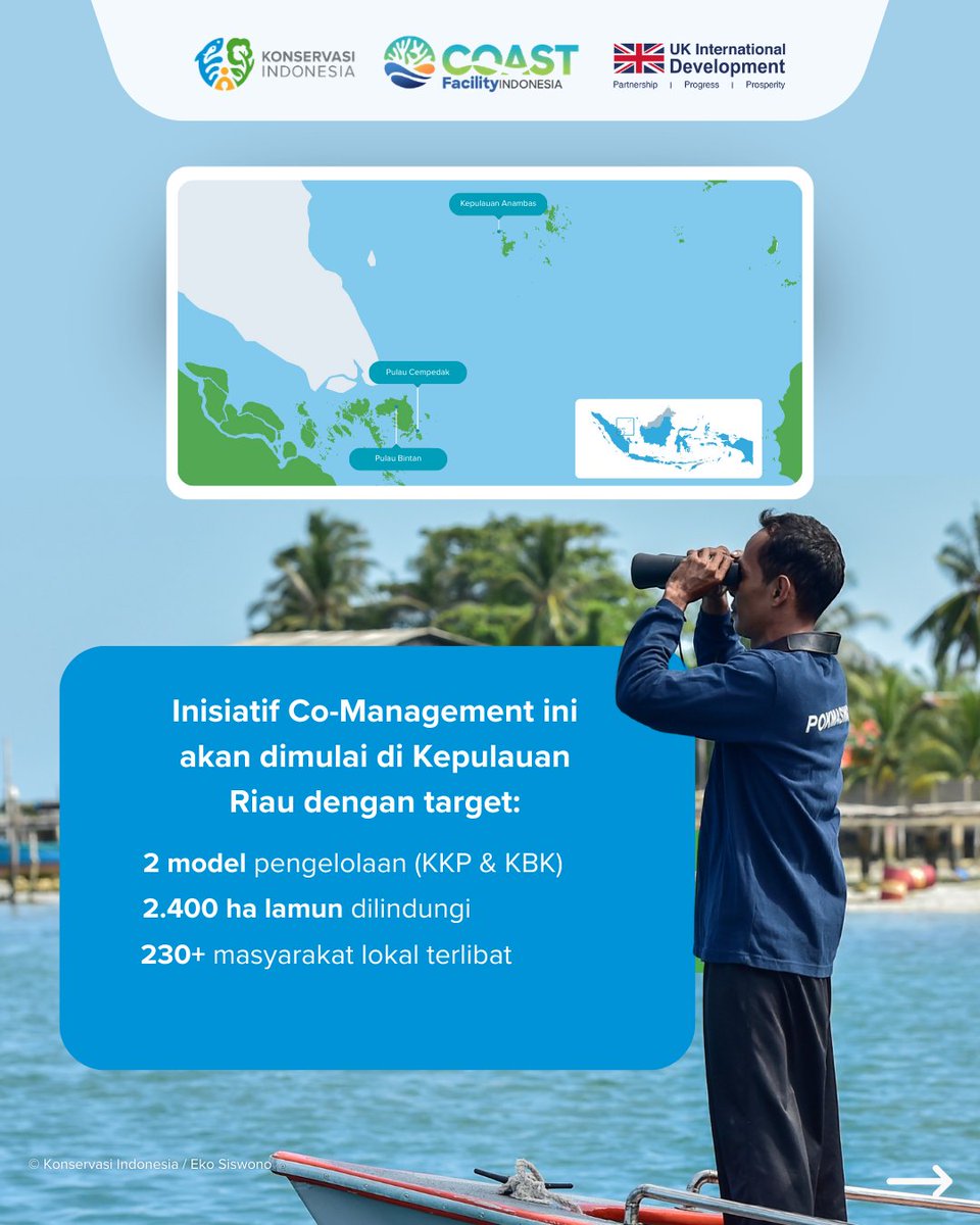 KonservasiID's tweet photo. Kami bersama komunitas lokal, pemerintah, dan sektor swasta, memulai perjalanan baru untuk memperkuat konservasi laut dan mata pencaharian masyarakat pesisir melalui pendekatan co-management dan inovasi pembiayaan biru. #Bintan #ProjectKickOff #COASTProgramme https://t.co/C58BG4mqQl