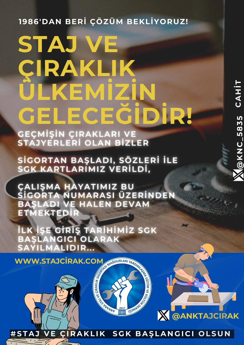 Yurt dışında staj yapıp gelen kişi Türkiye’de stajını Sigorta başlangıcı yaptırabiliyor.…. bizler bu haklardan yararlanamıyoruz.’

Neden⁉️
<a href="/csgbakanligi/">T.C. Çalışma ve Sosyal Güvenlik Bakanlığı</a> 
<a href="/sgksosyalmedya/">SGK</a> 
<a href="/tcmeb_mtegm/">Meslekî ve Teknik Eğitim Genel Müdürlüğü</a> 
<a href="/tcbestepe/">T.C. Cumhurbaşkanlığı</a>  <a href="/tcmeb/">Millî Eğitim Bakanlığı</a> 
<a href="/TBMMresmi/">TBMM</a> 
<a href="/RTEdijital/">Erdoğan Dijital Medya</a> 

#Cuma
Büyük Ayıp
#StajyerÇırak15YıldırSeçimVaadi