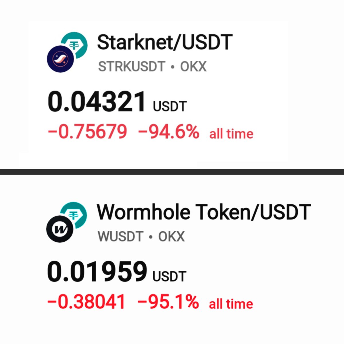 Coco_Airdrop's tweet photo. Airdrops Can Make You Rich… or Leave You With Dust 💀🪂

Why Profit Booking After Airdrops Matters 💀📉

🪂 $W Airdrop
• Received: 12,170 W
• Value at peak: $19,500+
• Value today: $242 😵

🪂 $STRK Airdrop
• Received: 1,800 STRK
• Value at peak: $5,500+
• Value today: $77 🤡

Both tokens are now ~95% down from ATH. 
And honestly, I don’t believe they will ever fully recover.

📌 Airdrops feel “free,” but profits are only real if you book them.

📌 Holding forever out of hope can turn life-changing gains into dust.

📌Take profits. Protect capital. Learn from others’ mistakes. 🧠💸

Like 🧡 
Retweet 🔁 

#Airdrop #Starknet #Wormhole #MetaMask