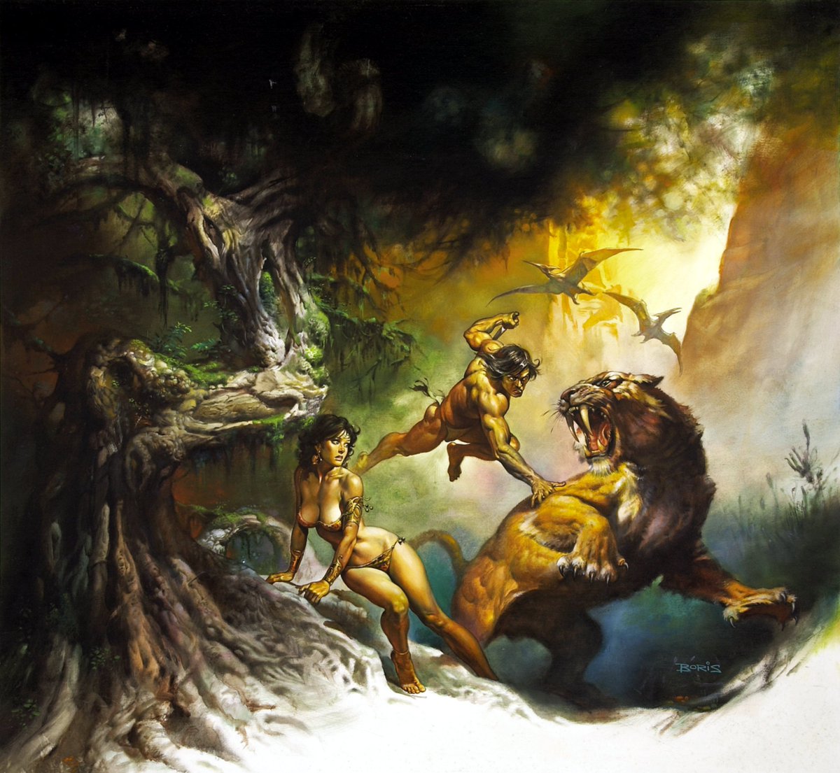 Pellucidar f. Tarzan by Boris Vallejo
#fantasyart