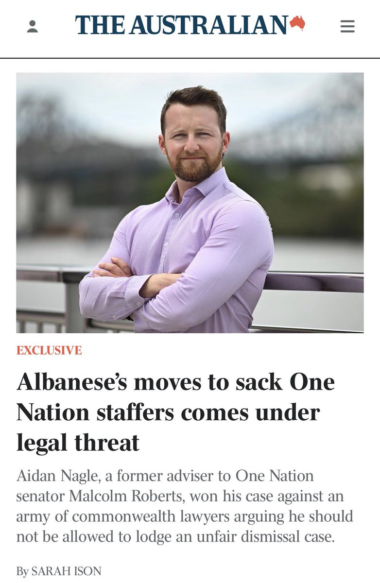 Anthony Albanese’s attempts to decimate Pauline Hanson’s political manpower is set to land his government in the Fair Work Commission after one of her party’s employees won the right to launch an unfair dismissal case against the Prime Minister’s ­reduction of One Nation staff.