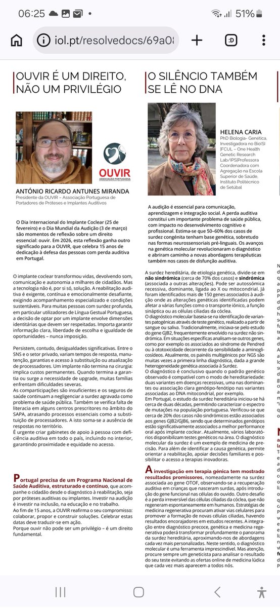 OUVIR1's tweet photo. #DiaInternacionalDoImplanteCoclear #SemanarioSOL #CadernoPaisPositivo 27.02.2026 📰🗞  Parte 2 de 2 https://t.co/obbMu2ftyP
