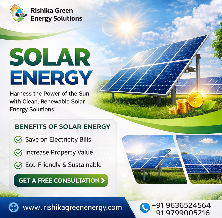 RishikaEnergy's tweet photo. ☀️ Go Solar, Go Smart with Rishika Green Energy Solutions!

Aaj hi apne ghar ya business ke liye smart solar solution lagwayein aur power cut se paayein chutkaara!
📞 Free Consultation ke liye contact karein:
+91 9636524564
+91 9799005216
🌐 https://t.co/2bQ9GXDUYK https://t.co/fDZeVRhdm8