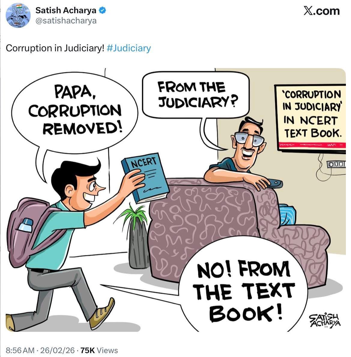 BLSwarnkar2's tweet photo. There were better ways to set an example to give a befitting reply ..  the judiciary must shine differently to excel! It should have, also, tried to convert its weaknesses into strengths.. corruption must go from the real world along with the textbooks also. https://t.co/DJ2EM8Zll3