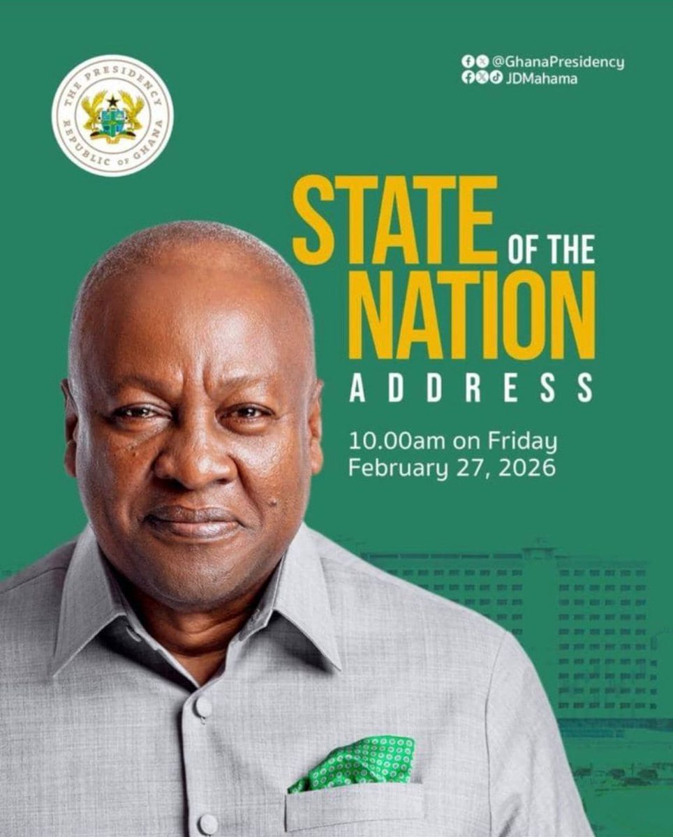 maslocgh's tweet photo. MASLOC extends its best wishes to H.E. John Dramani Mahama ahead of the State of the Nation Address.

The centre remains dedicated to driving inclusive finance and empowering livelihoods across Ghana. https://t.co/jFH4hEx0zp