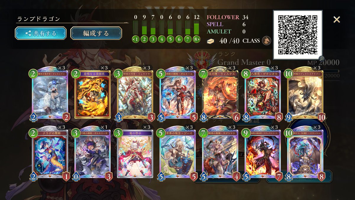 バチかっけぇランプドラゴンでダイヤ昇格ですわ