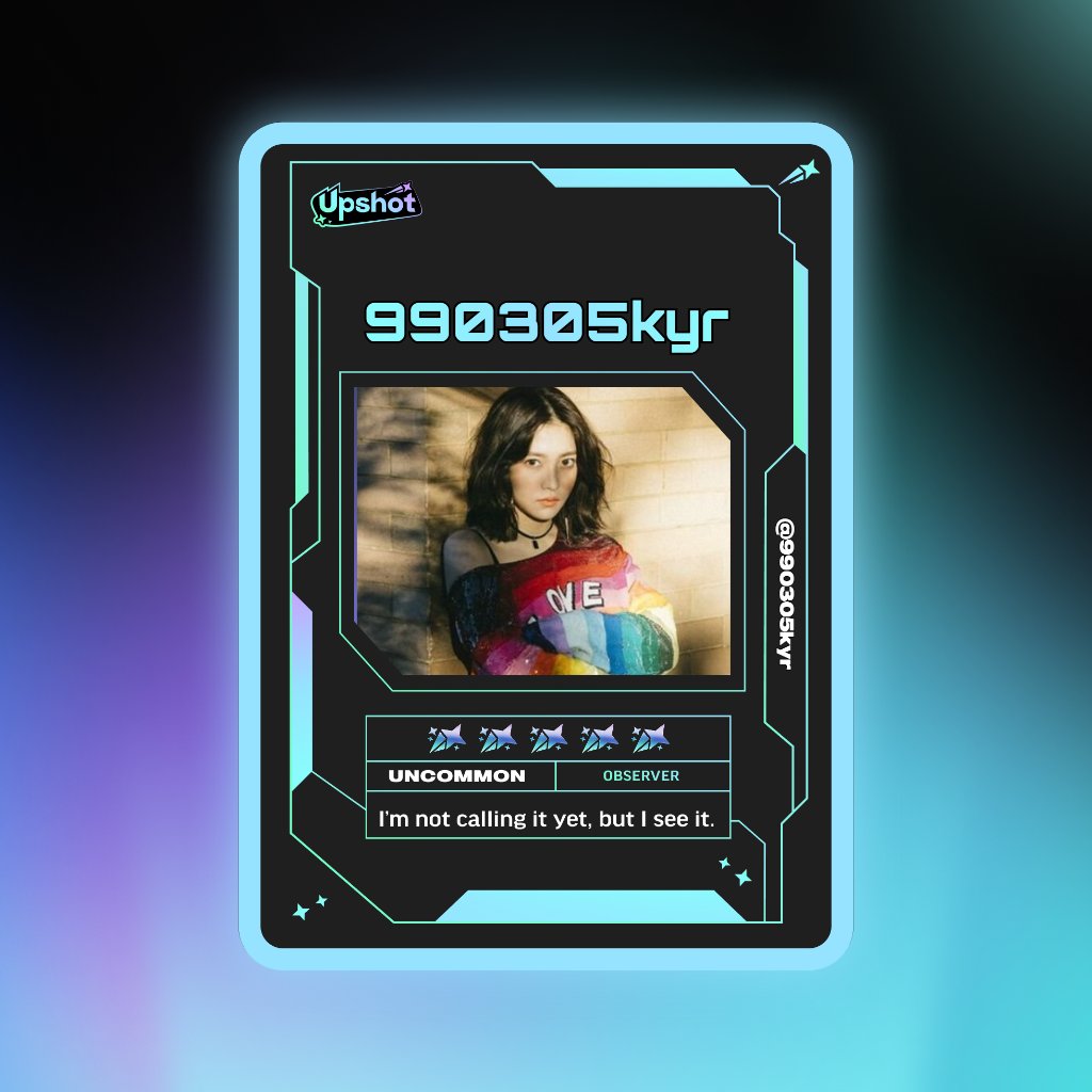 990305kyr's tweet photo. Just ripped my Predictor Card!

Ready to claim instant cash prizes, free packs and more.

Welcome to Prediction Play on @upshot_cards

Your turn
https://t.co/TlKAyl7p4Z https://t.co/Sgxoslpo89