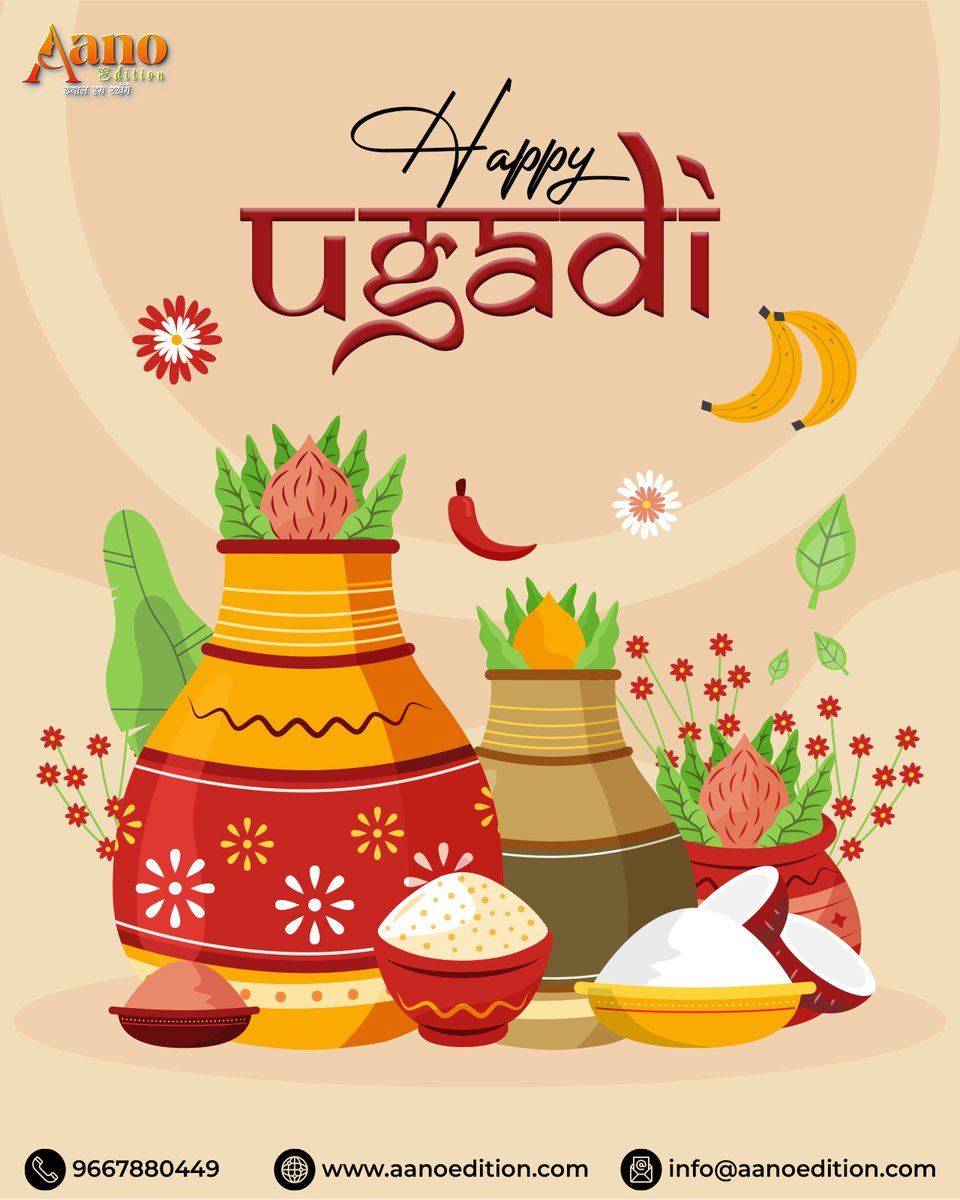 AanoEdition's tweet photo. May this Ugadi fill your home with positivity, success, and smiles.✨
Aano Edition wishes you and your family a bright and blessed year ahead.
#HappyUgadi #FestiveSpirit #IndianCulture #AanoEdition #EthnicElegance #CelebrateInStyle https://t.co/vKSrtSVWgS