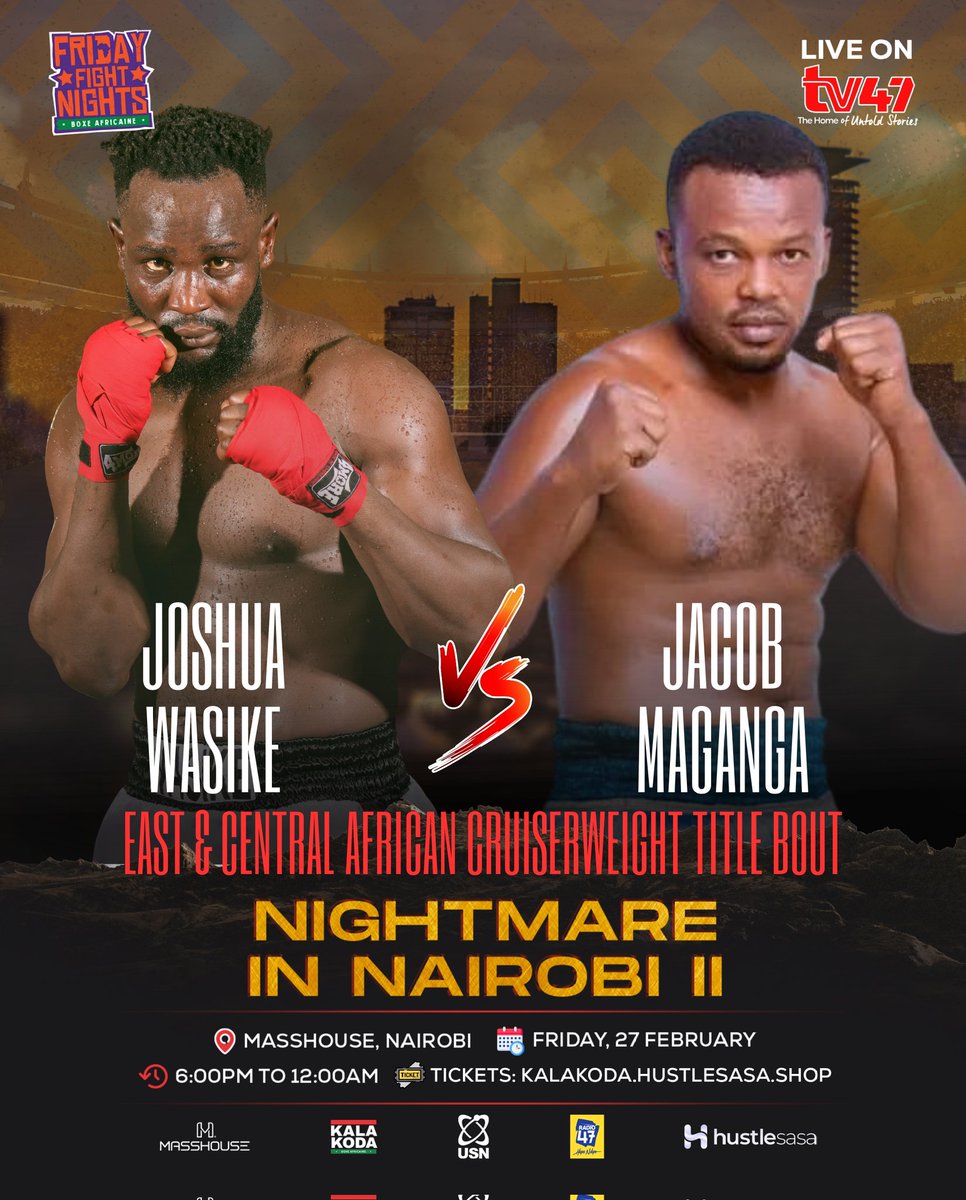 kalakoda_boxing's tweet photo. Another bout added to the card!🥊
Wasike 🆚 Maganga | East & Central African Cruiserweight Title🏆🥊
📍Today at Masshouse!
#nightmareinnairobi2 #cruiserweightchampion #kenyanboxing #boxing #boxingnews #RutoMustGo https://t.co/r4D3jwioFV
