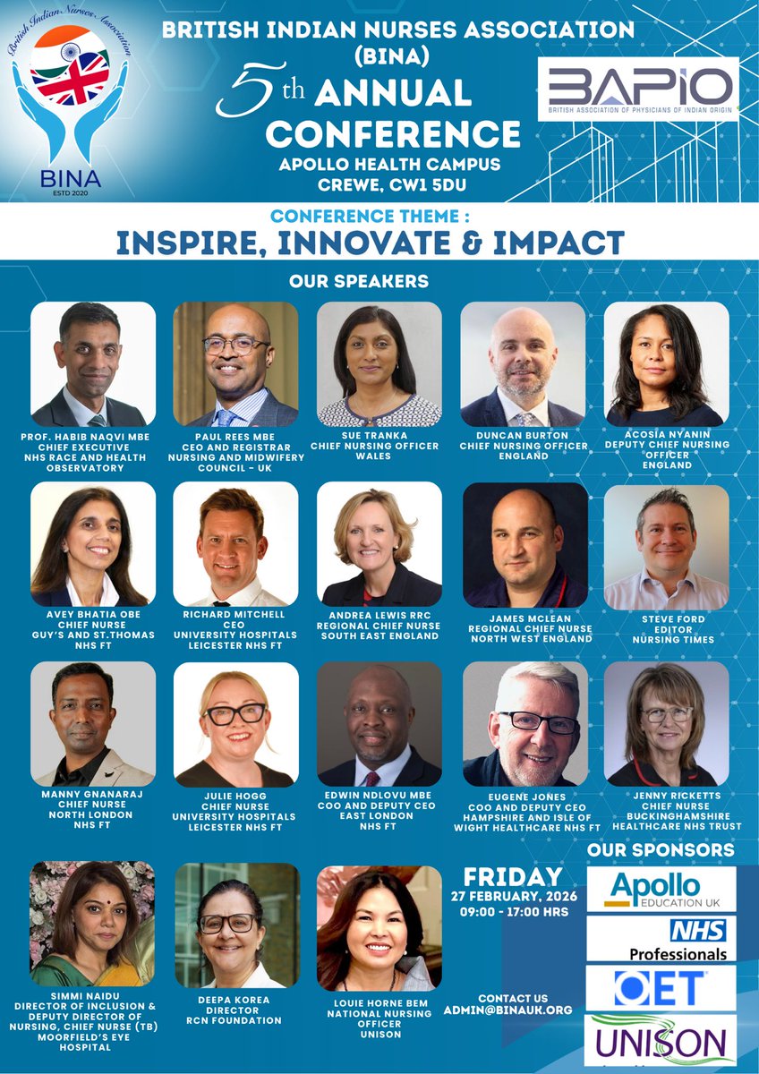BINA_UK's tweet photo. Just a couple of hours to go!
Excited to welcome all our esteemed guests and delegates to the conference. Looking forward to an inspiring day ahead! #BINAAC2026 NETWORKING #NursingLeadership #makinganimpact https://t.co/KzJ7LVCaMH