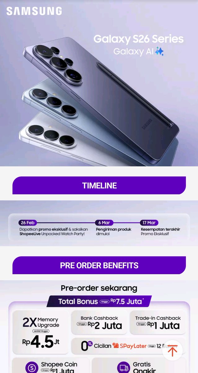 night88273's tweet photo. @ShopeeID Suka banget Privacy Display
di #GalaxyS26UItra, bikin bebas dari
orang yang suka kepoin layar HP aku!
#GalaxyS26xShopee" https://t.co/51kx5MZUGi