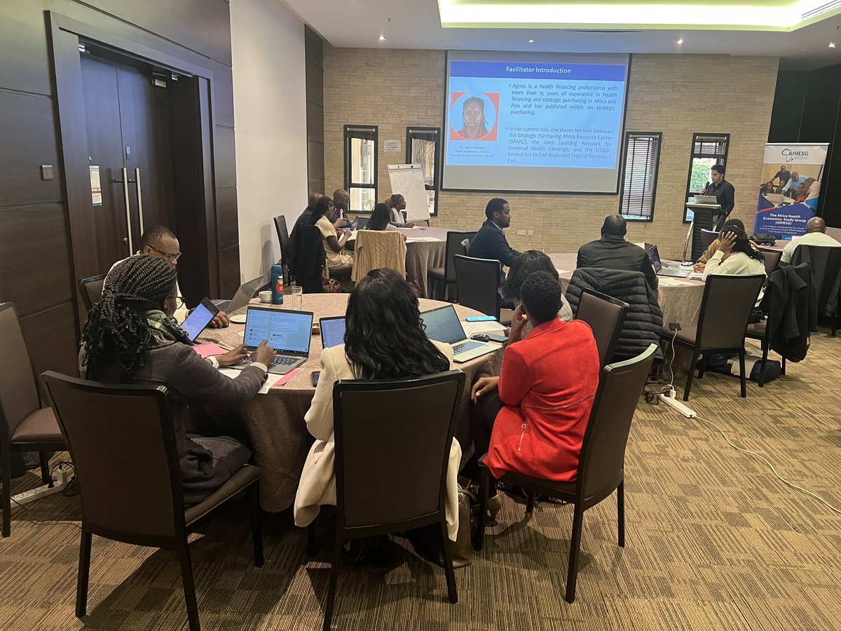 HERU_KEMRI_WT's tweet photo. The #AfHESG training session has started, have you joined?
Today, we are discussing designing and implementing provider payment mechanisms (#PPMs)
Prof.@EdwineBarasa taking participants through the first session. https://t.co/ORKIp5OMJy