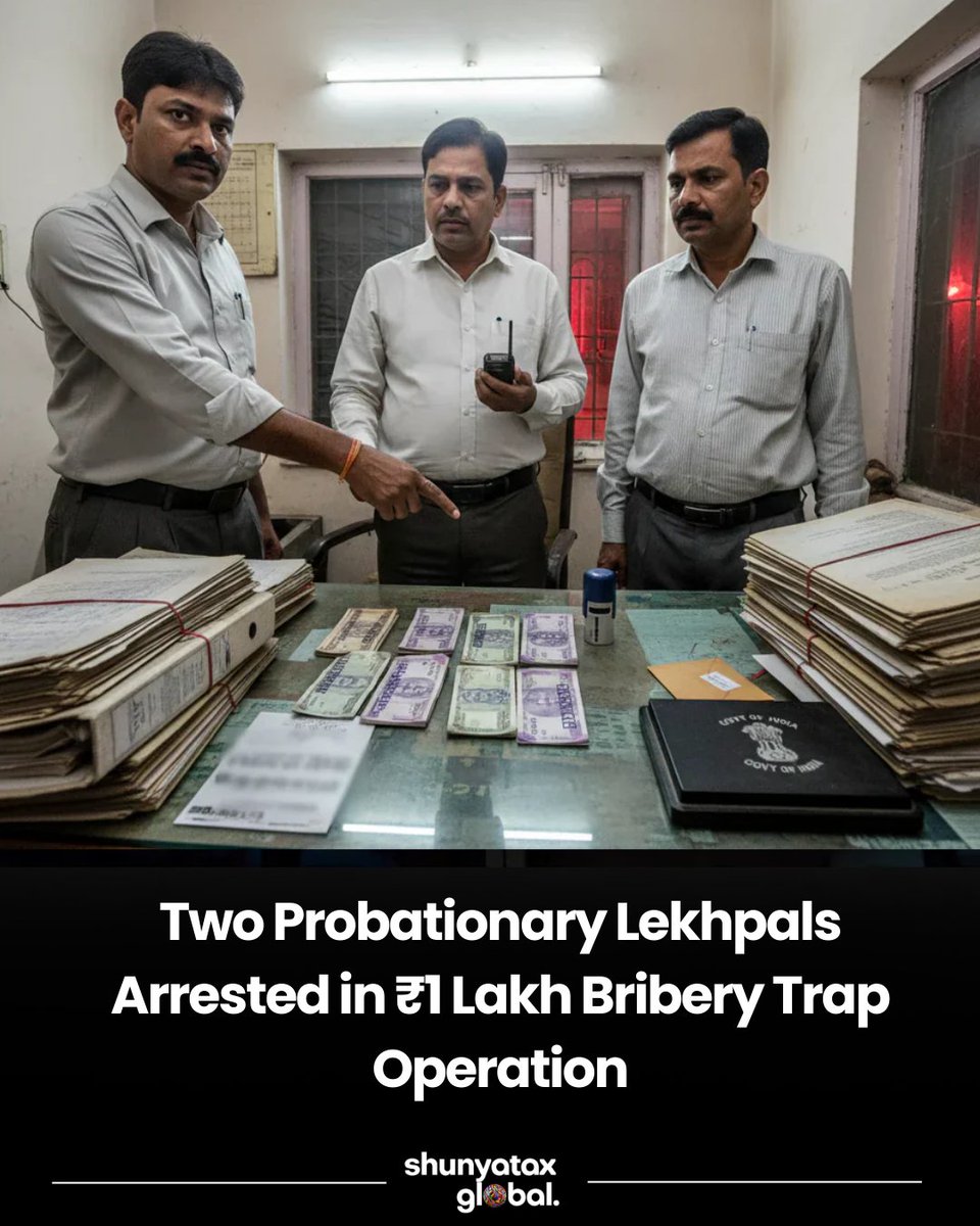 shunyatax's tweet image. 🚨 Probationary lekhpal caught in ₹1 lakh bribe trap — full details 👇

🔗 shunyatax.in/blogs/news/pro…

#AntiCorruption #CrimeNews #BribeAlert #Governance