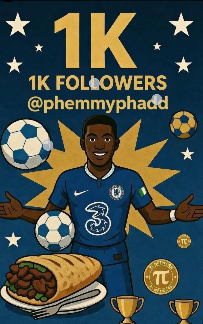 PhemmyPhadd's tweet photo. 1K followers unlocked! Thank you, famz, for the love and for making my first dreams come true—let's keep growing! #1K #ChelseaFC #PiNetwork #ShawarmaLover https://t.co/cgcX3QmdL2