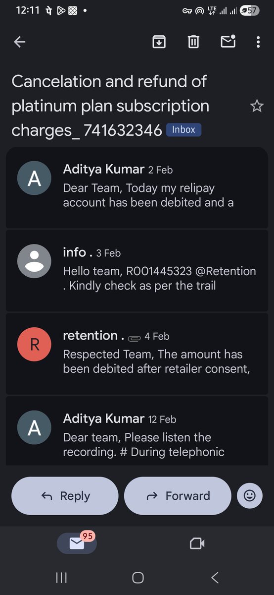 op_omkara's tweet photo. @RnfiServices Some one from your company has called me and after mis-Selling of a plan, debited my account. Communicating from 2nd of Feb 2026. https://t.co/6QGQQynGdZ