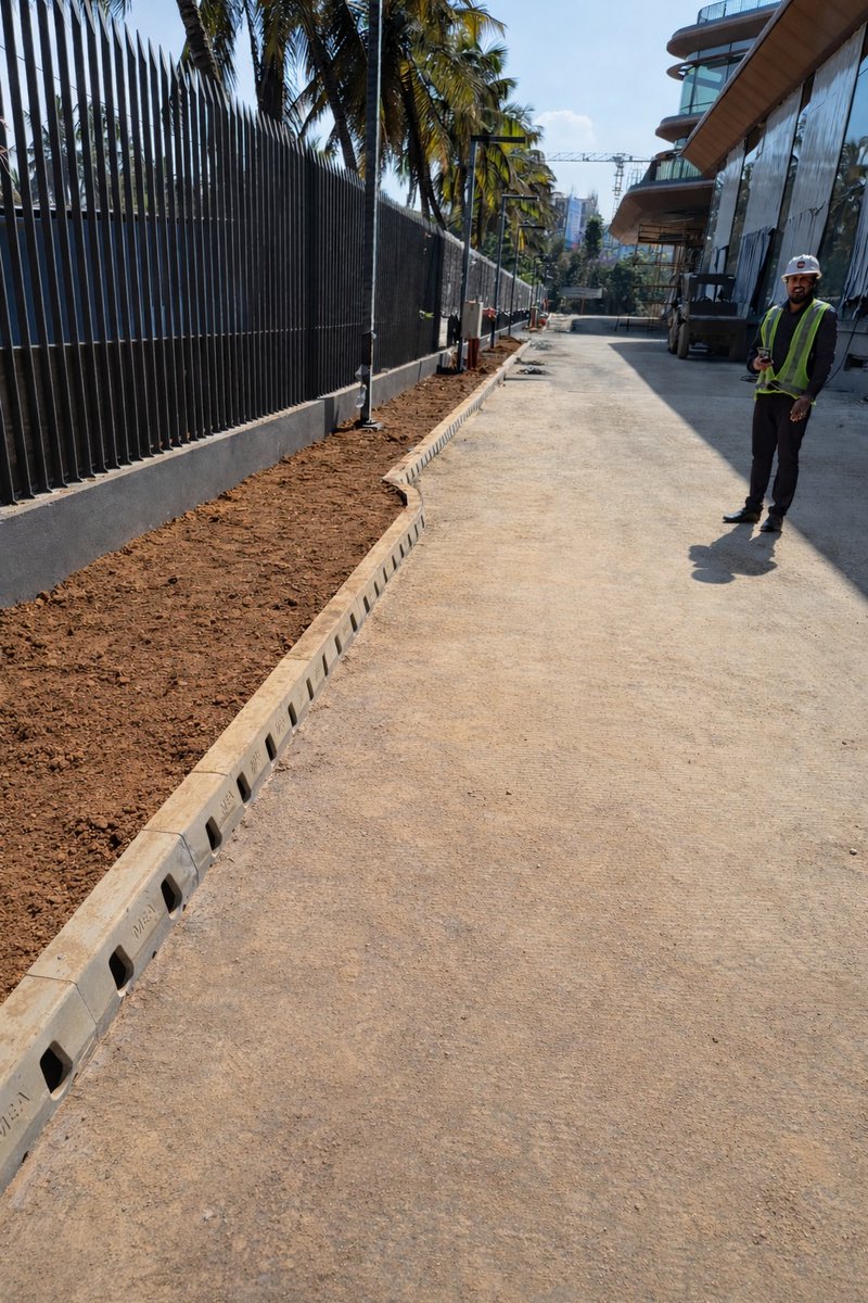 NugreenIndia's tweet photo. Smart Drainage in Action | Prestigious Siemens Bangalore ,Above snips from an ongoing Prestigious Project Siemens Bangalore, **Kerb Drain Channels from MEA Group GmbH are being installed to deliver a robust surface water management solution.
#MEAGroup #KerbDrain #RoadEngineering https://t.co/I90RToIKru